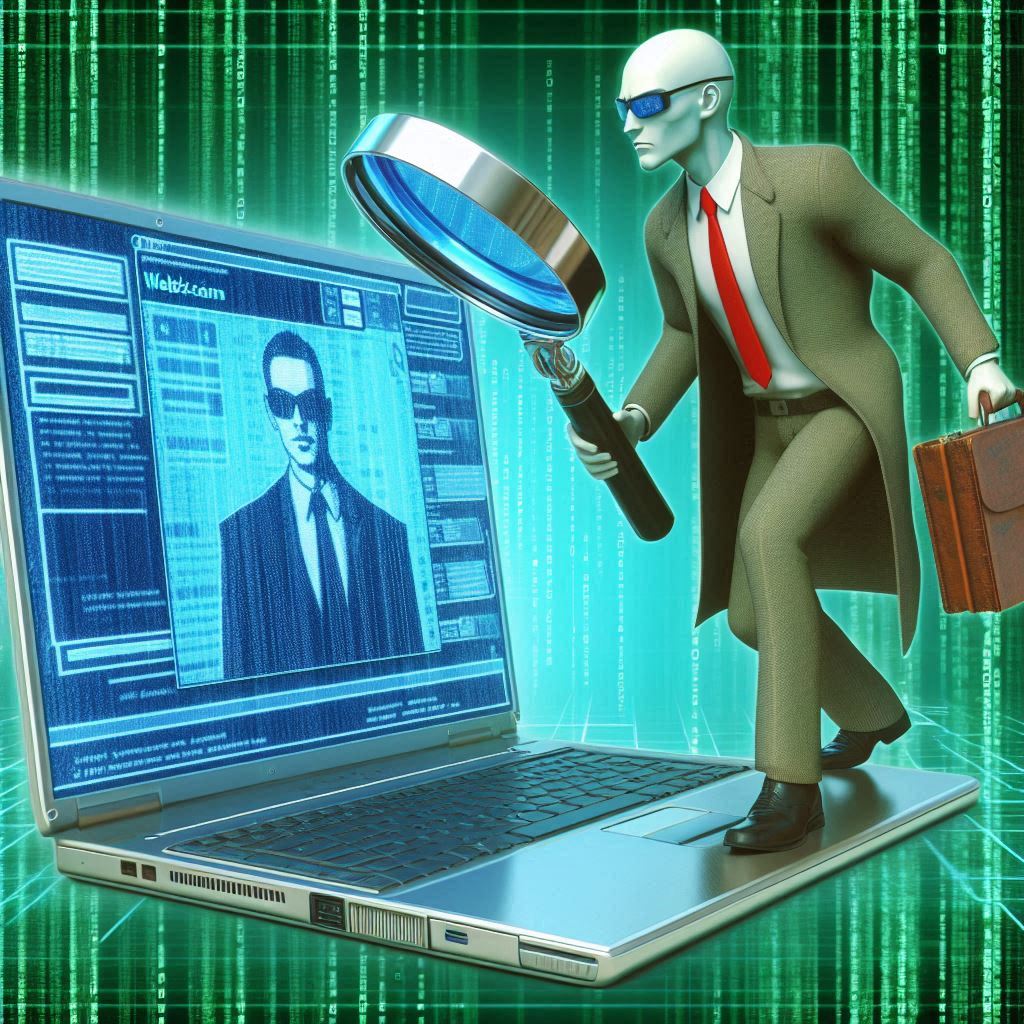 Home - You Can'T Afford Not To Have Cyberwolf As Your Cyber Service Provider Now! 11 An Image Of A Webscan Man Scanning A Web Page For Issues With Matrix Theme